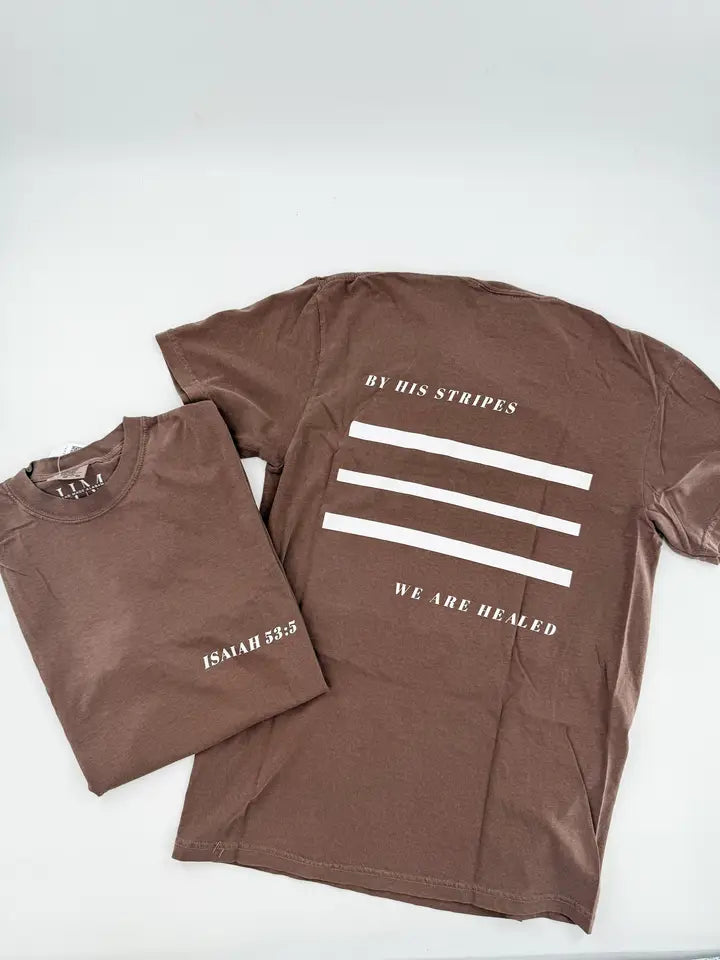 BY HIS STRIPES TEE (brown)