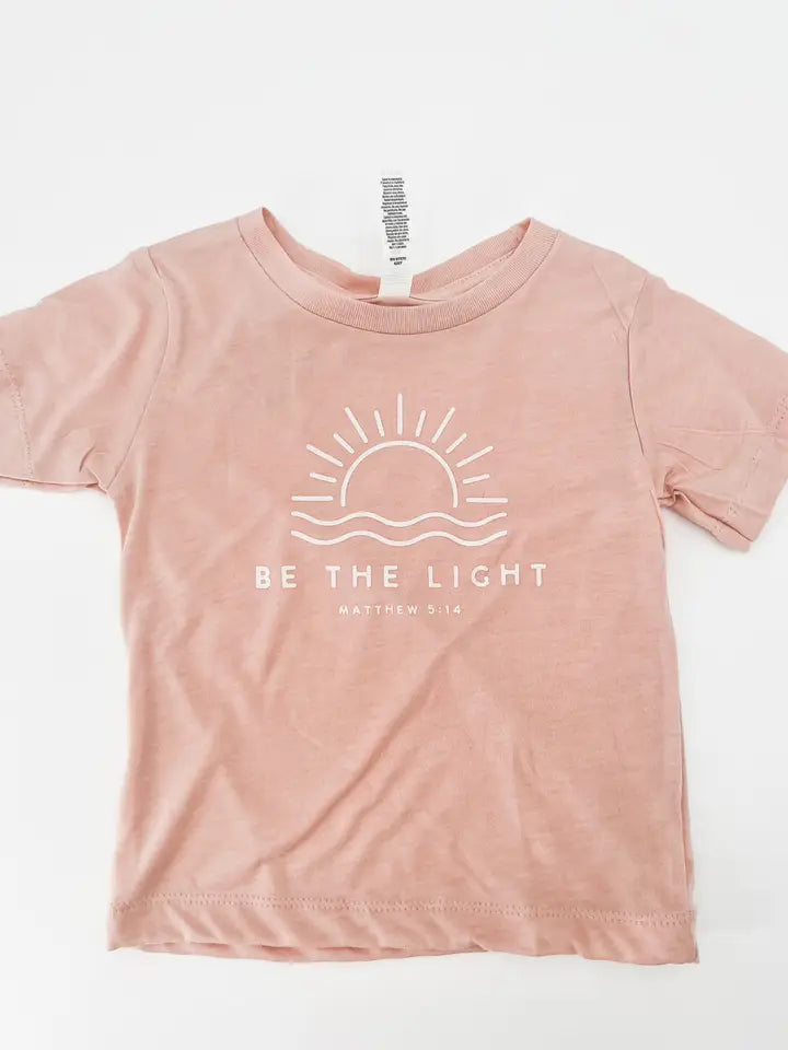 BE THE LIGHT TODDLER TEE (light pink)