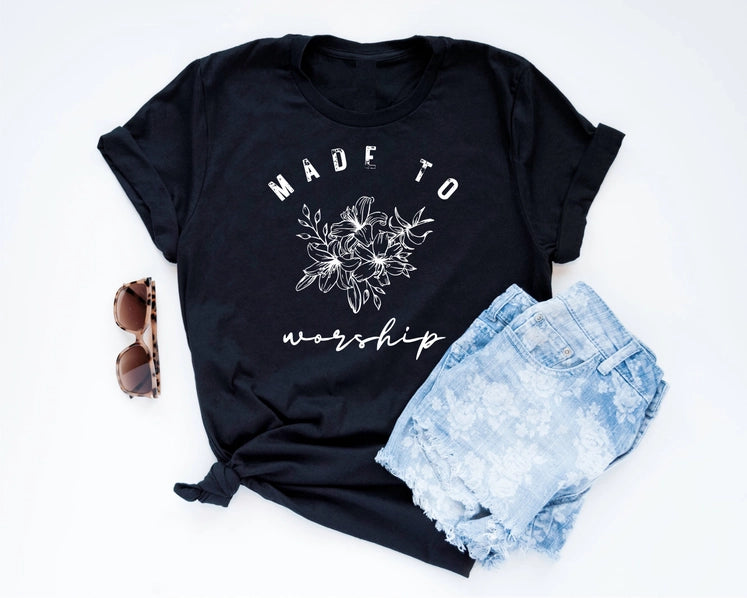 MADE TO WORSHIP TEE (black)