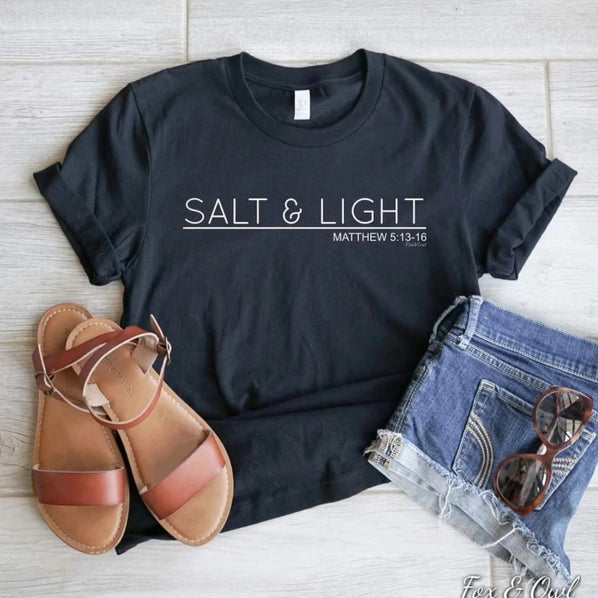 SALT & LIGHT TEE (black)