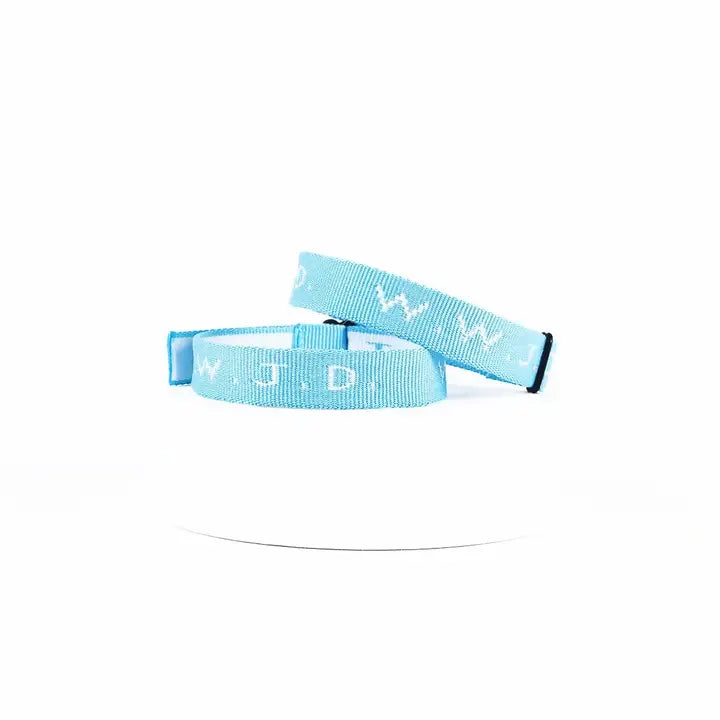 WWJD Bracelet (light blue)