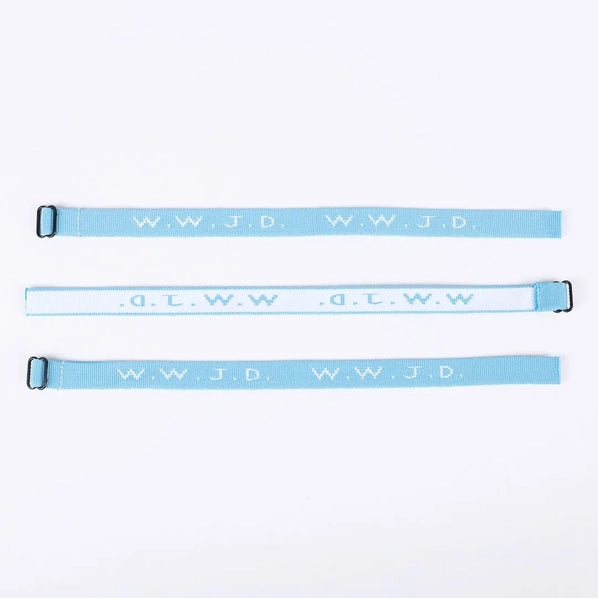 WWJD Bracelet (light blue)