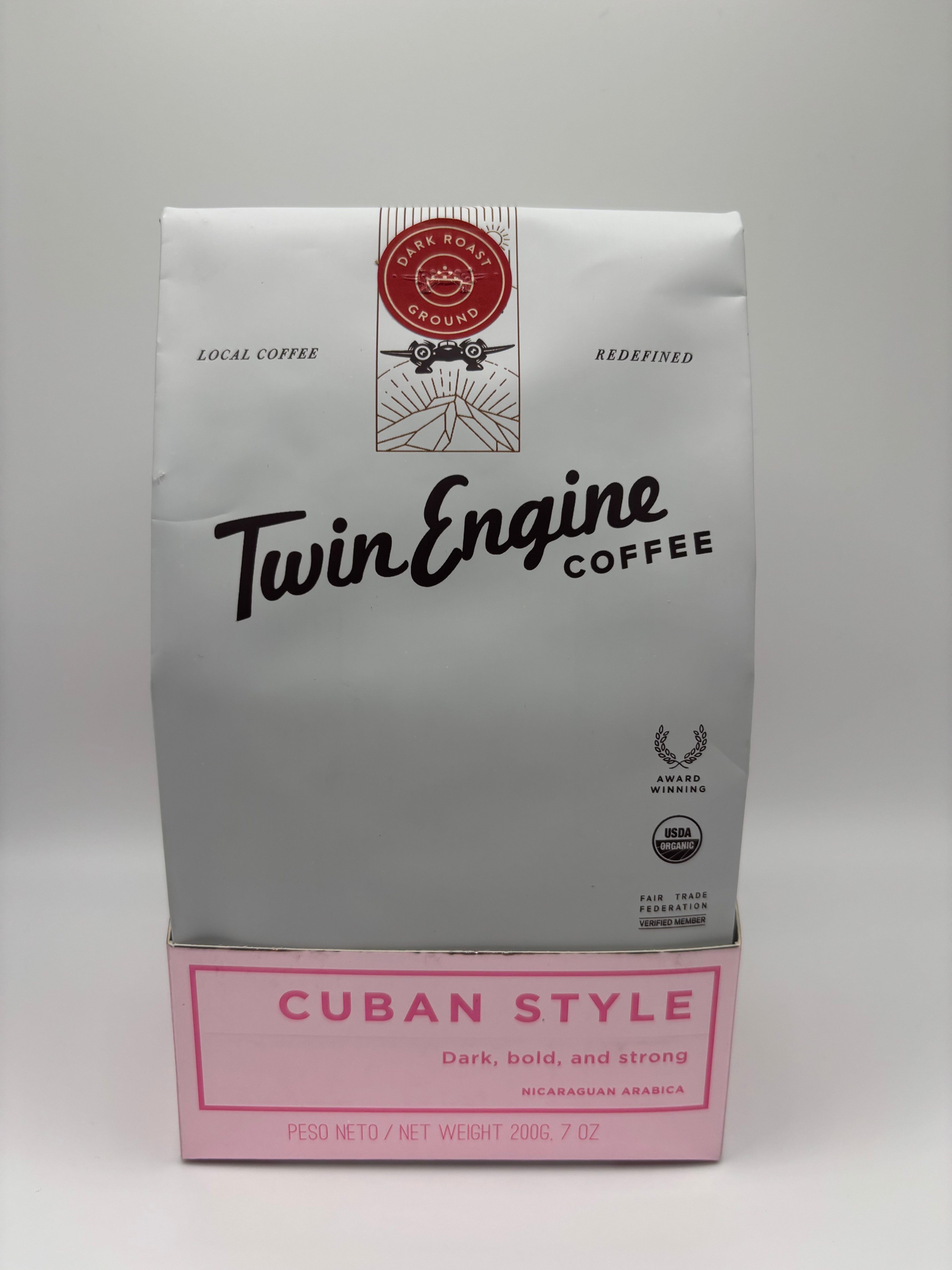 COFFEE - CUBAN STYLE (ground, dark roast, twin engine/nicaragua)