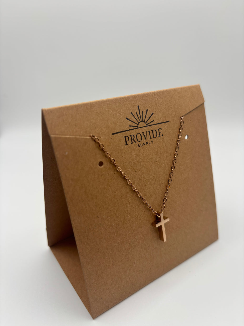 NECKLACE - SIMPLE CROSS (gold)