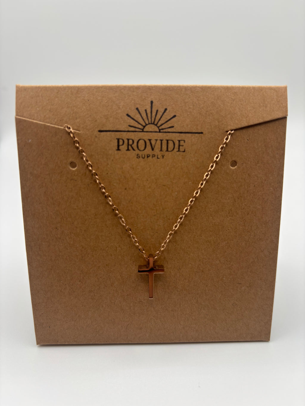 NECKLACE - SIMPLE CROSS (gold)
