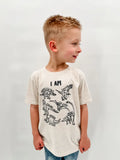 I AM DINO TODDLER TEE (oatmeal)