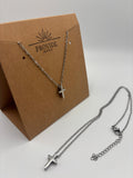 NECKLACE - SIMPLE CROSS (silver)