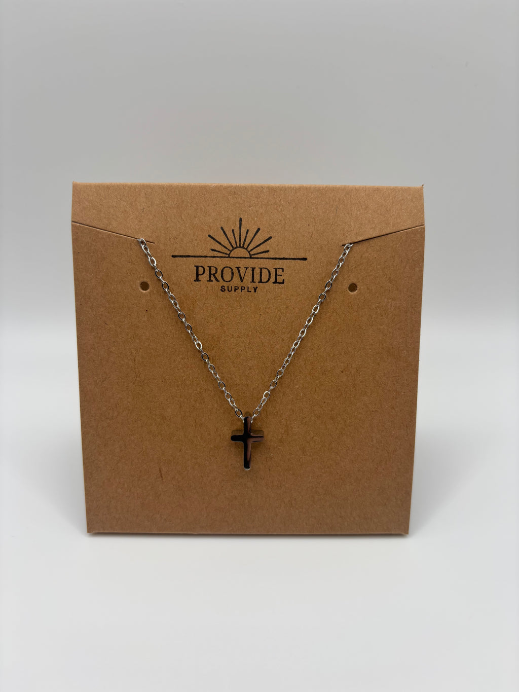 NECKLACE - SIMPLE CROSS (silver)